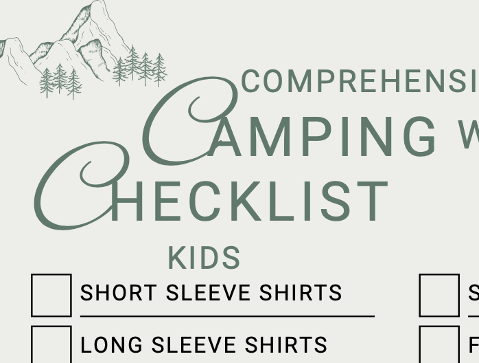 Comprehensive Camping With Kids Checklist